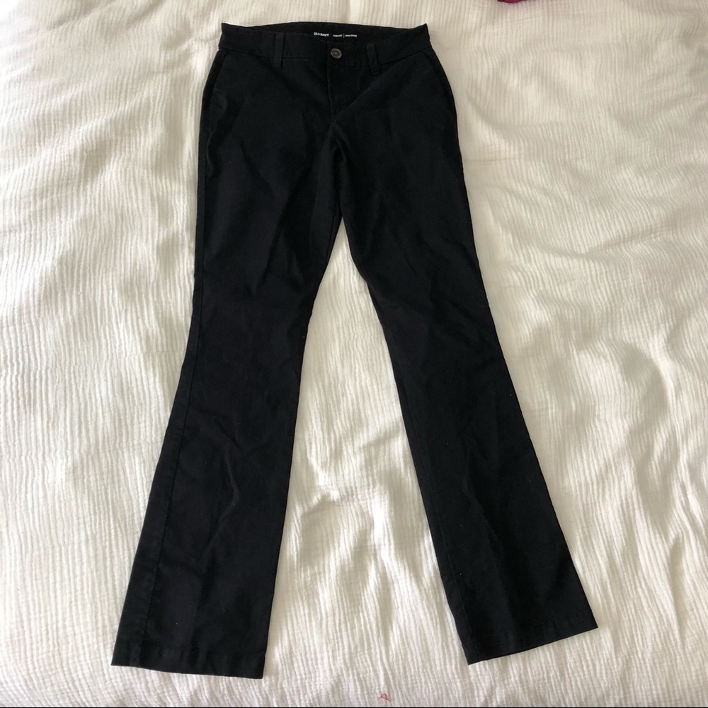 BLACK BOOT CUT PANTS